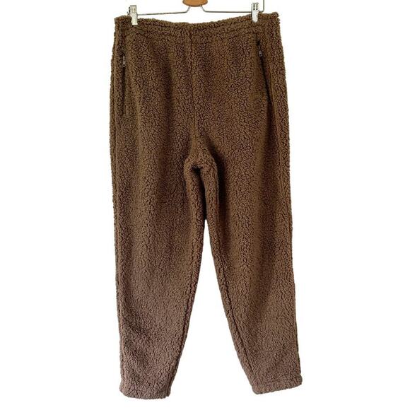 NWT Skims Teddy Sherpa Track Joggers Desert Tan Size Large - Picture 1 of 4